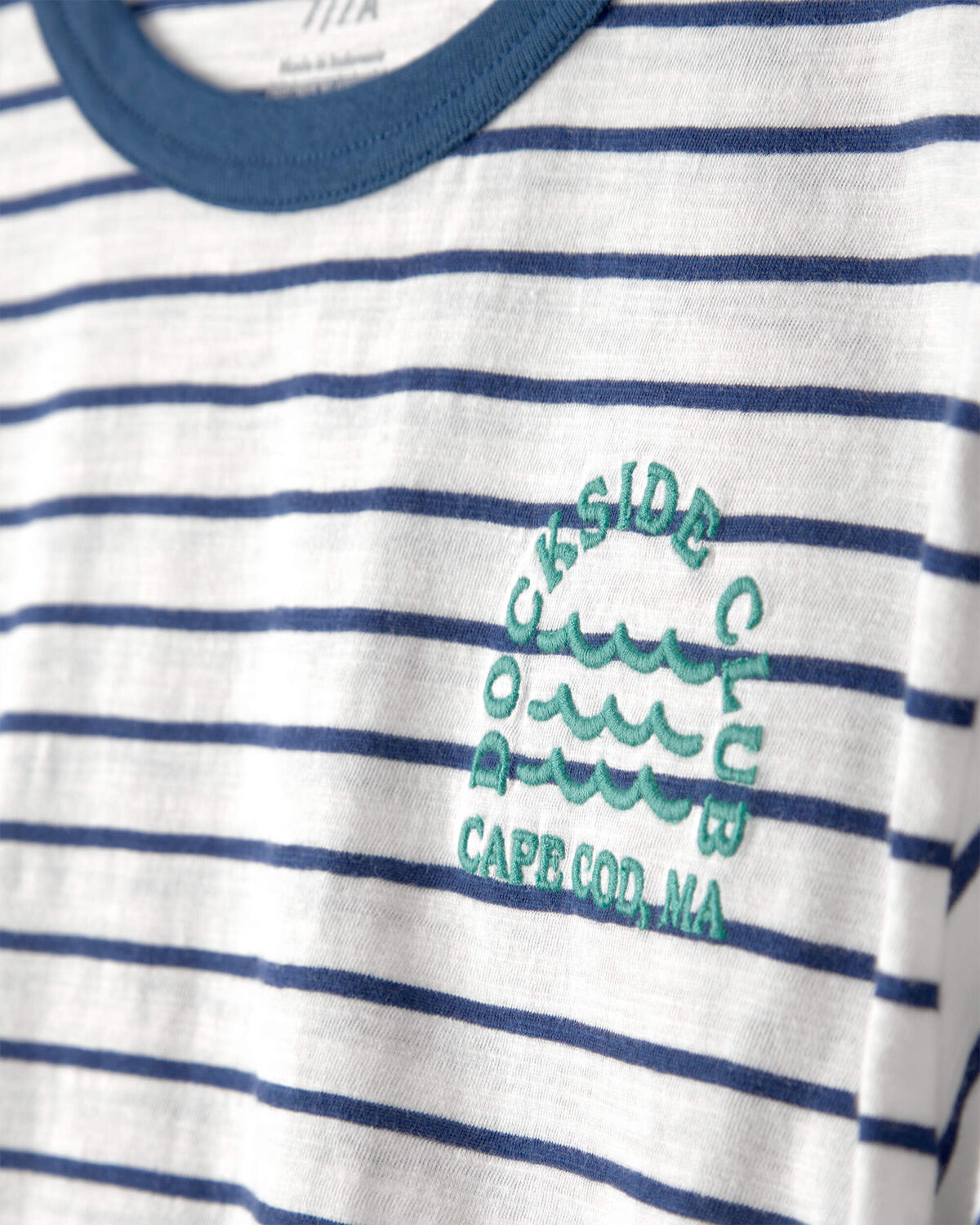 Boys Nautical Striped Graphic Tee - Blue/Ivory 2 Boys Nautical Striped Graphic Tee - Blue/Ivory