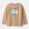 Boys GOAT Long-Sleeve Graphic Tee - Brown