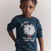 Toddler Boy Squish Character Long-Sleeve Relaxed Graphic Tee - Deep Teal