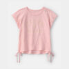 Girls 'Malibu Beach' Crinkle Top - Pink