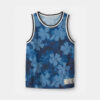Boys Floral Mesh Muscle Tank - Blue