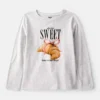 Girls Always Sweet Long-Sleeve Graphic Tee - Grey