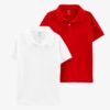 Boys 2-Pack Piqué Polos - Red/White