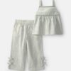 Toddler Girl 2-Piece Striped Tank Top & Pant Set - Green