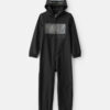 Boys Robot Fleece Hooded Zip-Up 1-Piece Pajama Jumpsuit - Black 5 Boys Robot Fleece Hooded Zip-Up 1-Piece Pajama Jumpsuit - Black