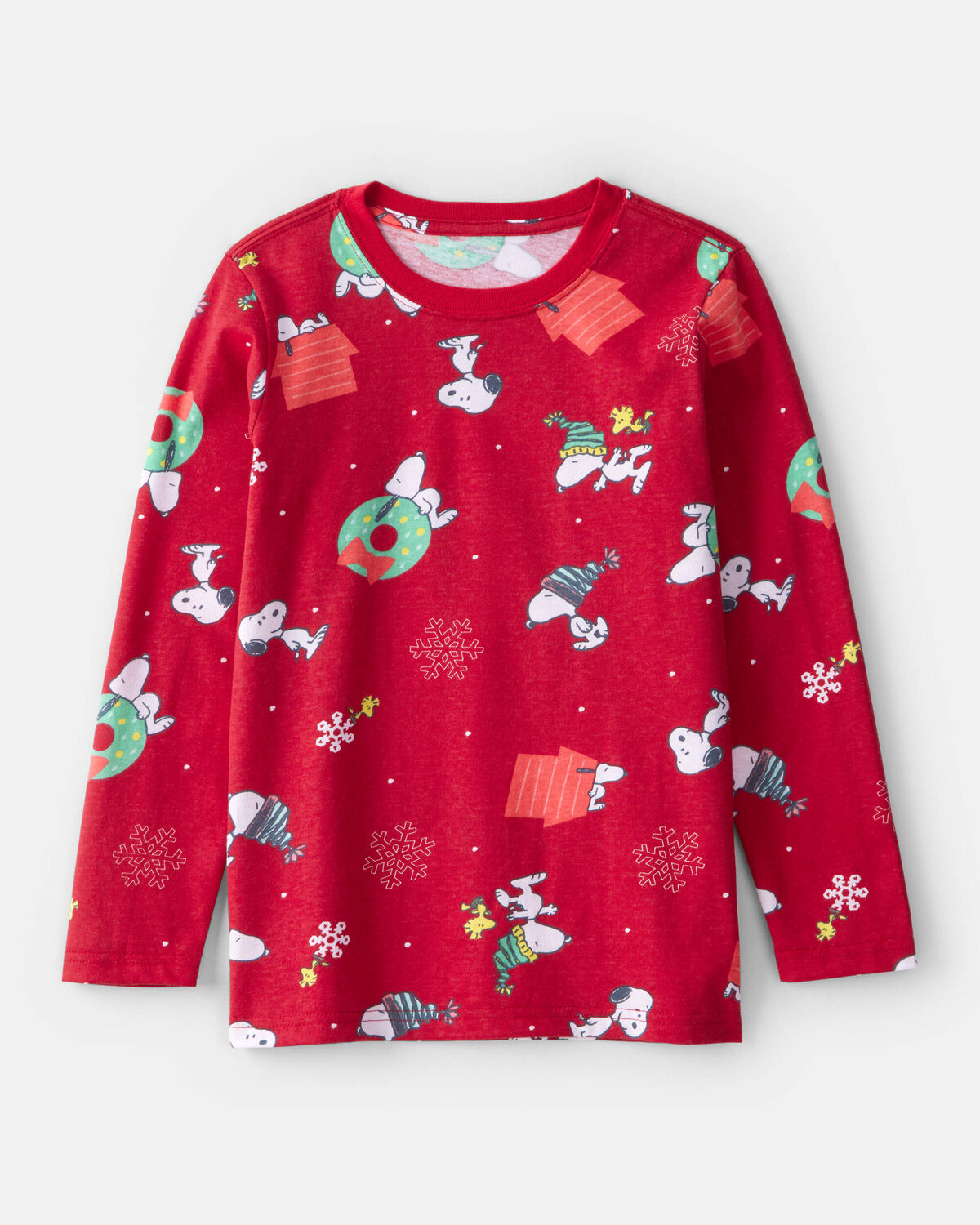 Kids Christmas Peanuts Snoopy Print Long-Sleeve Graphic Tee - Red 1 Kids Christmas Peanuts Snoopy Print Long-Sleeve Graphic Tee - Red