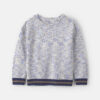 Toddler Boy Contrast Baggy Sweater - Blue