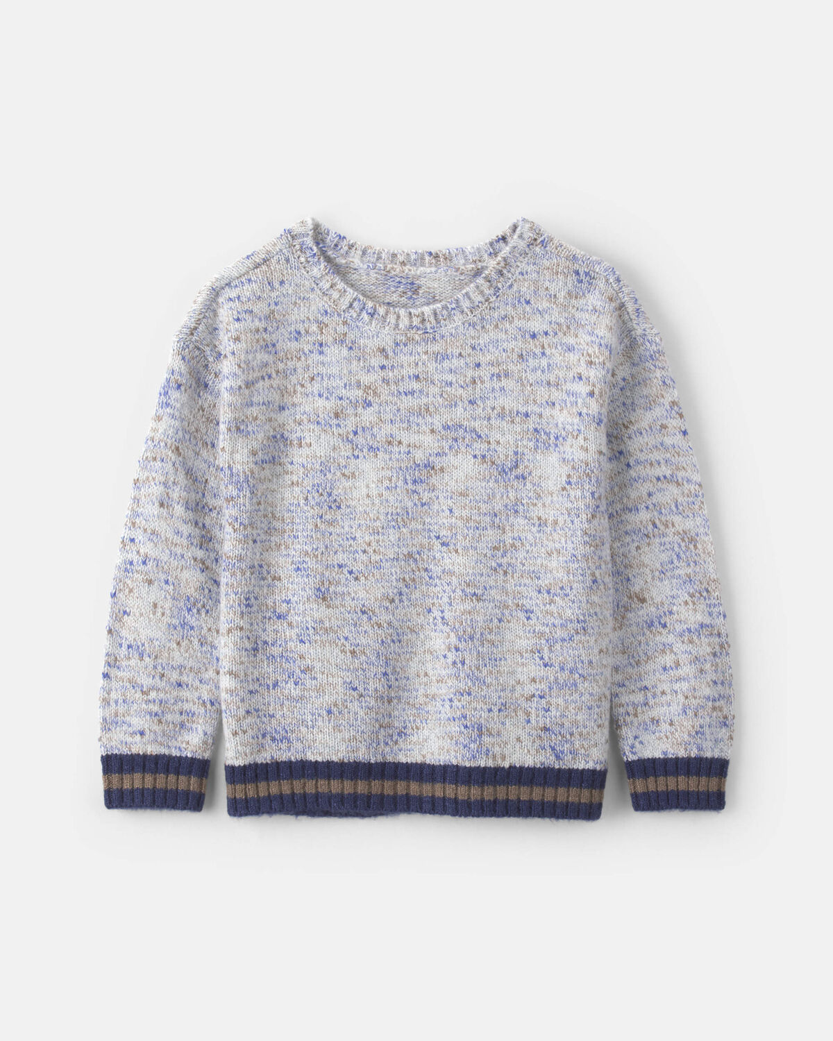 Toddler Boy Contrast Baggy Sweater - Blue