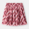 Girls Mesh Plaid Skirt - Pink