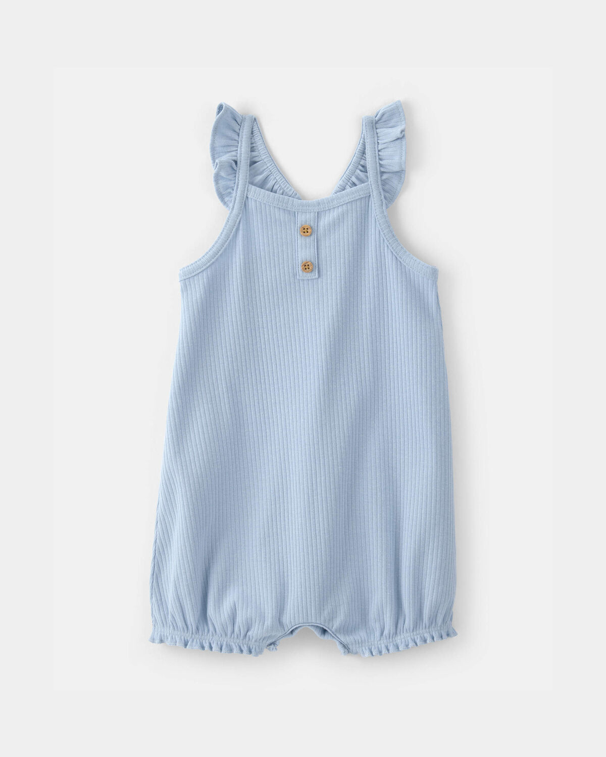 Baby Girl Sleeveless Romper - Blue 1 Baby Girl Sleeveless Romper - Blue