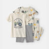 Baby Boy Farm 4-Piece Pajama Set - Ivory