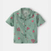 Toddler Boy Veggie Fruit Short-Sleeve Button-Down Shirt - Green