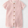 Baby Girl Organic Cotton Sweater Knit Romper