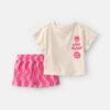 Baby Girl 2-Piece CoComelon Short-Sleeve Top & Short Set - Pink/Ivory
